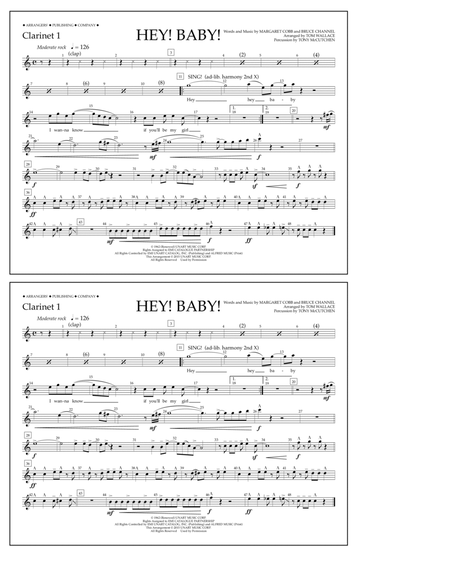 Hey! Baby! - Clarinet 1