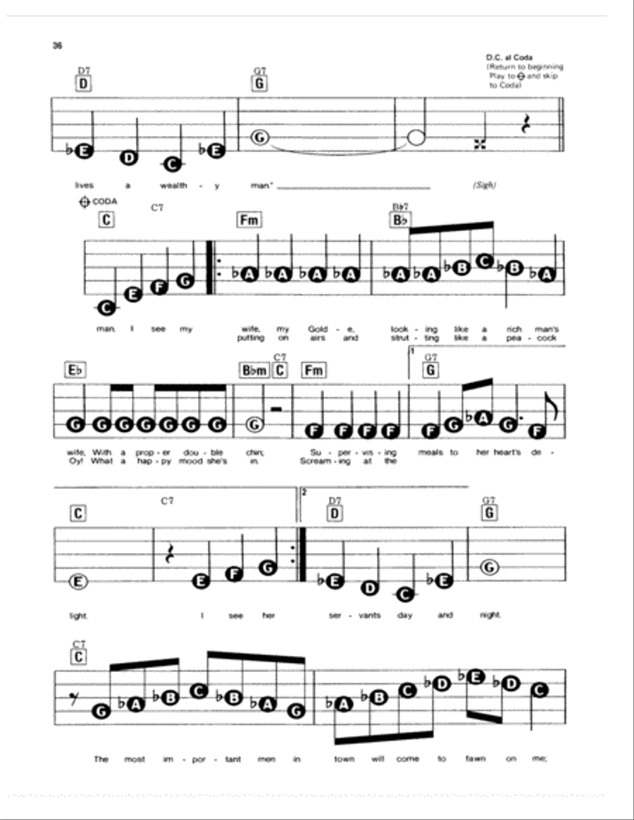 If I Were A Rich Man (from Fiddler On The Roof) Electronic Keyboard scores gallery preview page 3
