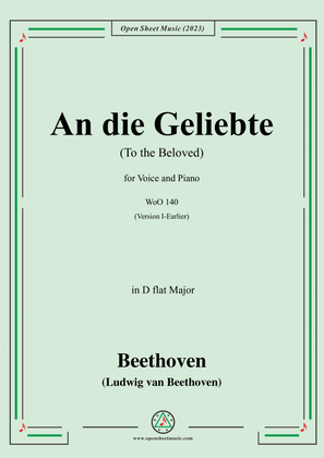 Book cover for Beethoven-An die Geliebte(To the Beloved),in D flat Major