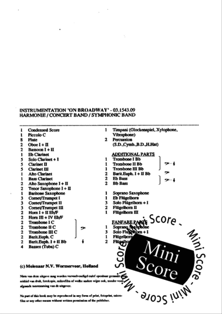 On Broadway Fanfare Band scores gallery preview page 4