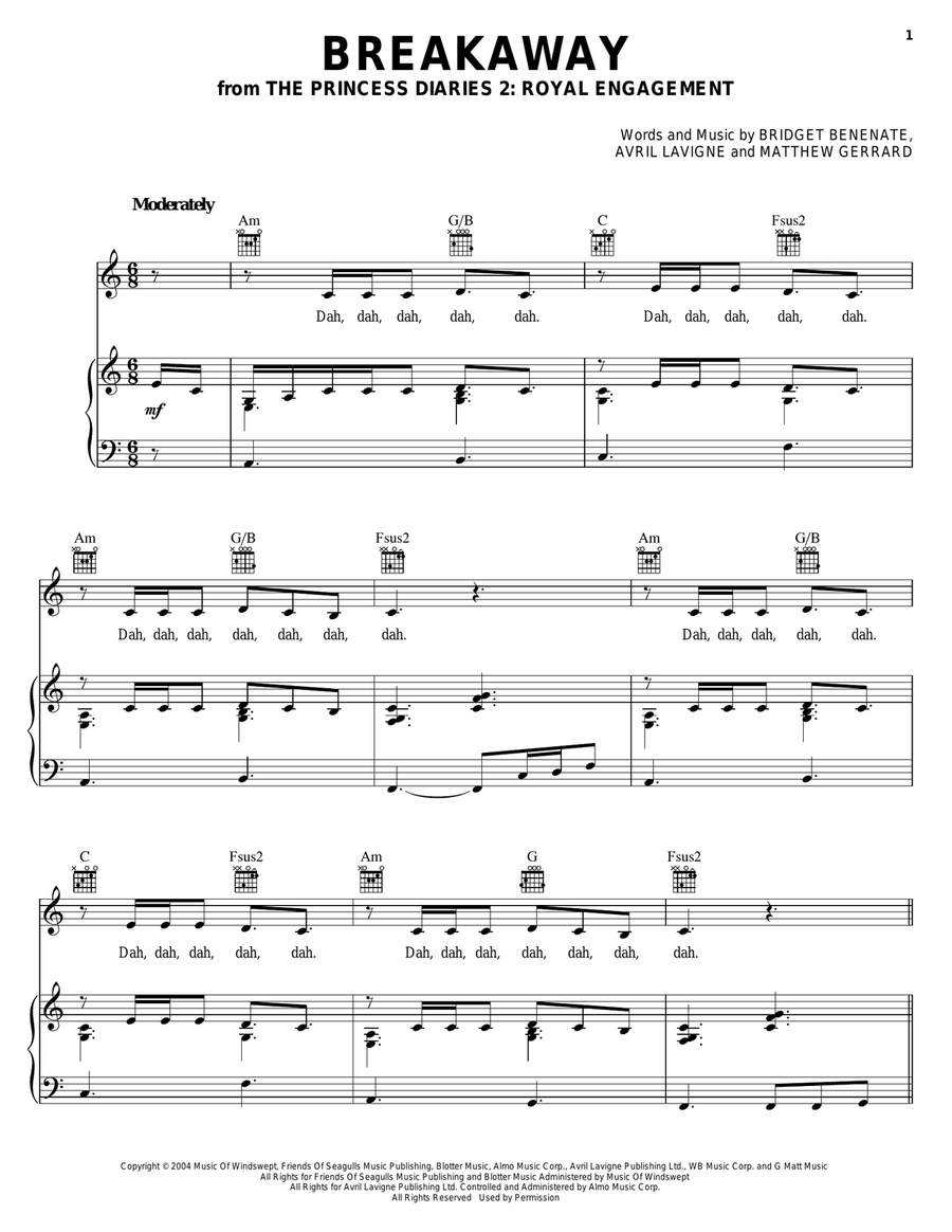 Breakaway Acoustic Guitar scores gallery preview page 1