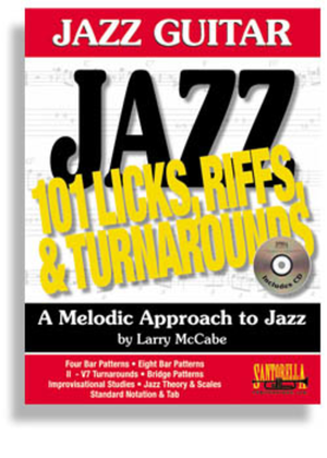 Book cover for Jazz Guitar - 101 Licks, Riffs & Turnarounds
