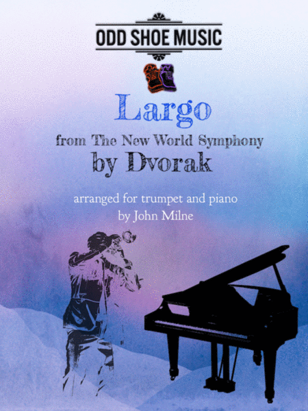 Largo from The New World Symphony arranged for trumpet and piano image number null