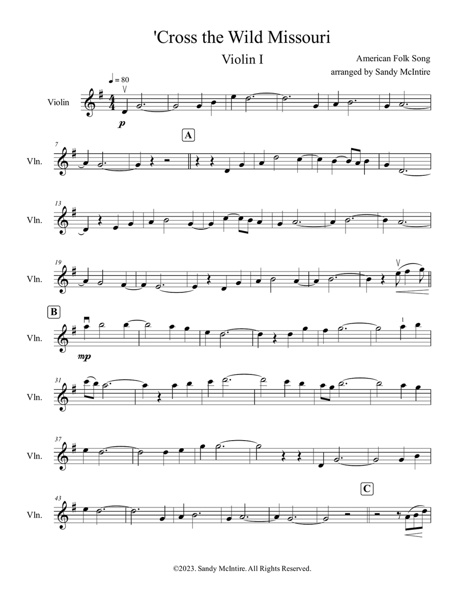 Cross the Wide Missouri String Trio scores gallery preview page 5