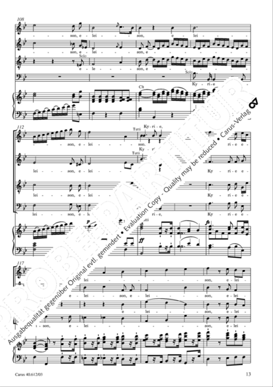 Harmoniemesse in B 4-Part scores gallery preview page 14