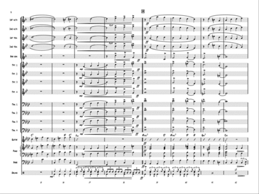 Christmas Fantasy for Jazz Band Jazz Ensemble scores gallery preview page 9