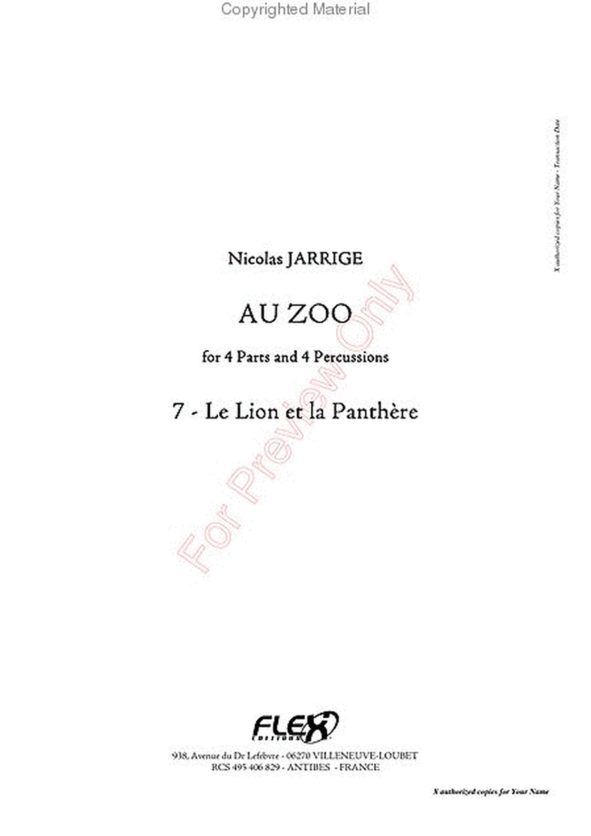 Au Zoo, 7 - Le Lion Et La Panthere image number null