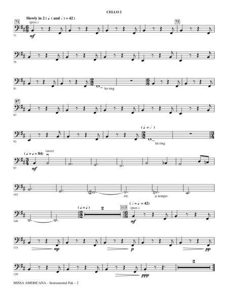 Missa Americana - Cello 2