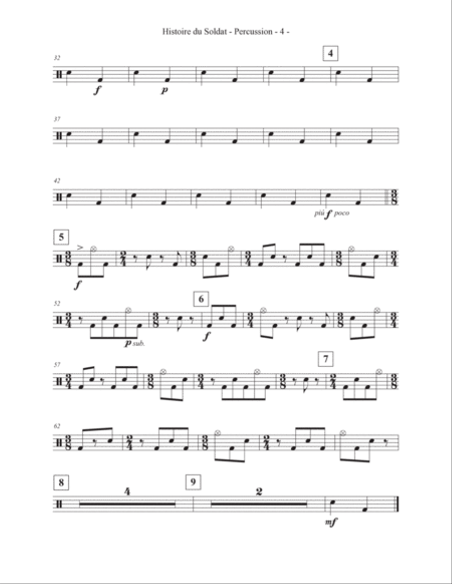 Histoire du Soldat Percussion Part Histoire du Soldat Percussion Part Chamber Music scores gallery preview page 5