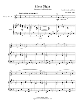 Silent Night - for trumpet and piano