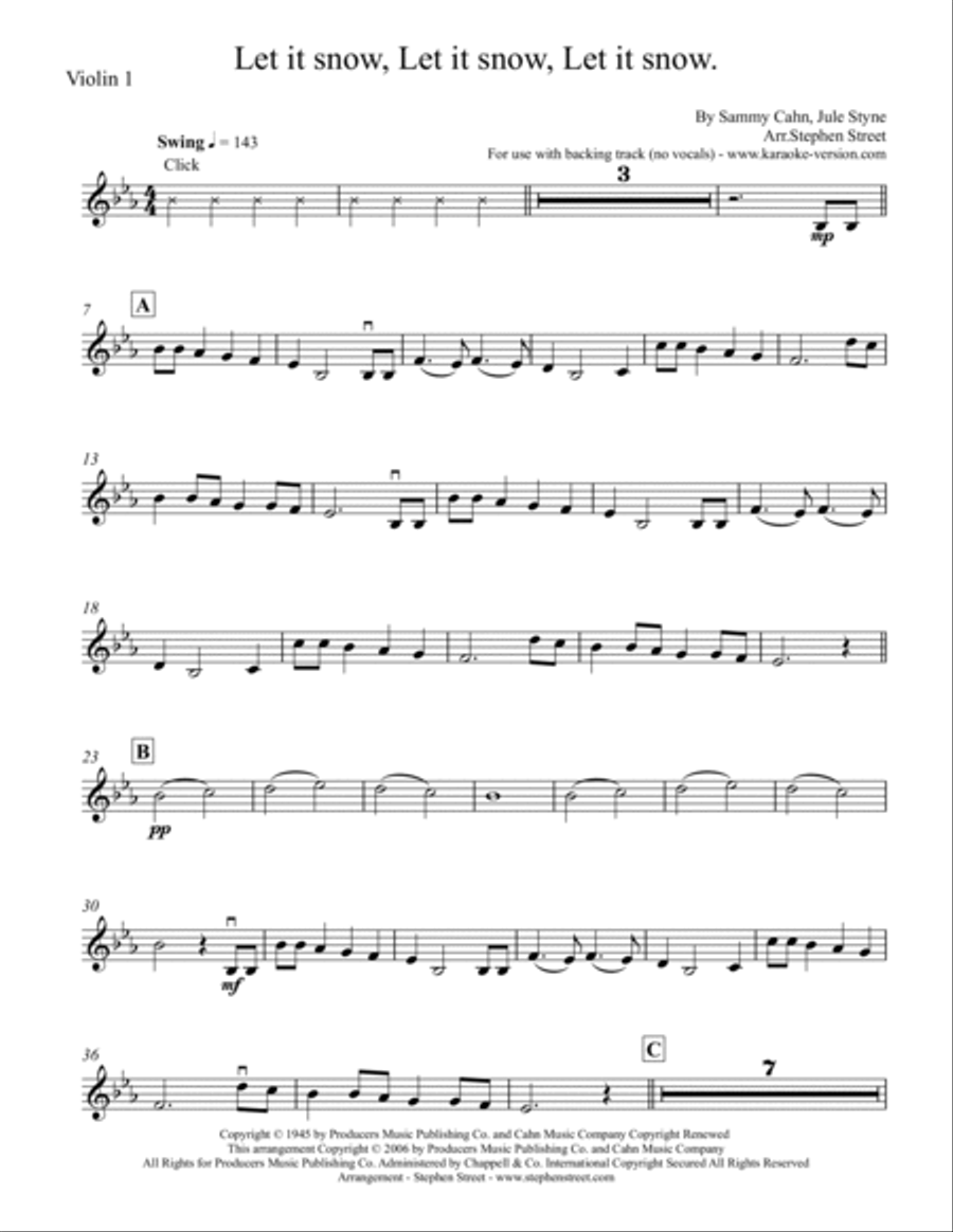 Let It Snow! Let It Snow! Let It Snow! String Quartet scores gallery preview page 5