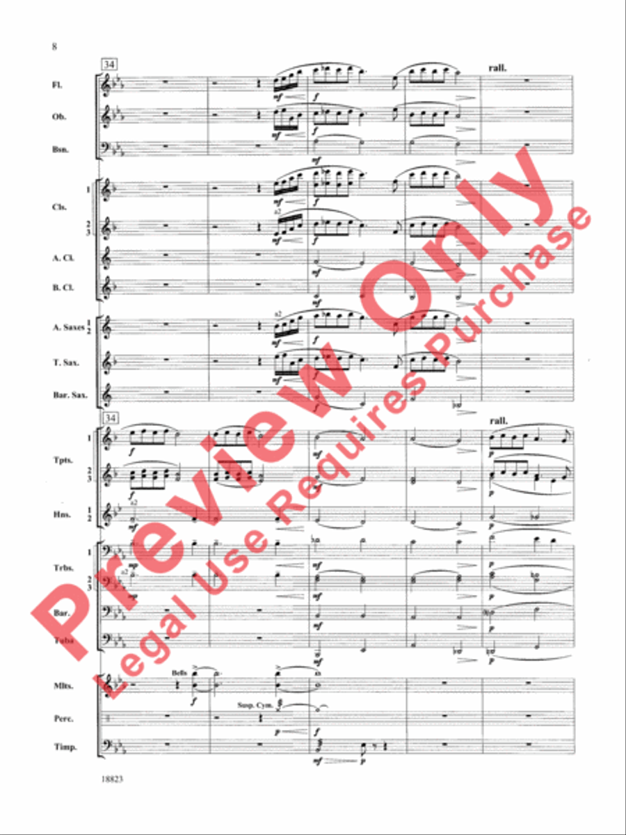 An Irish Ayre for Winds Concert Band scores gallery preview page 9