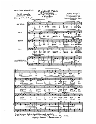 Book cover for O Jesu, So Sweet, BWV 493