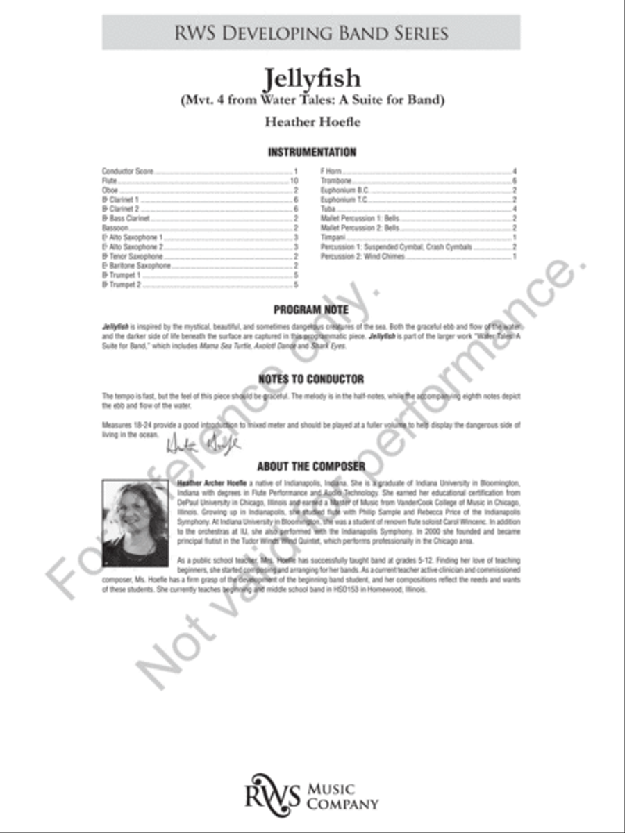 Jellyfish Concert Band scores gallery preview page 3