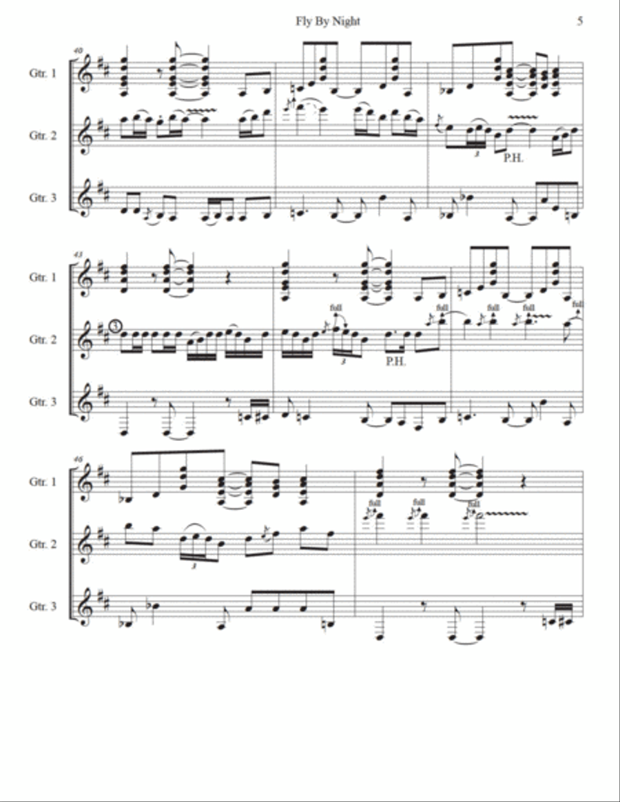 Fly By Night Fly By Night Guitar Ensemble scores gallery preview page 5