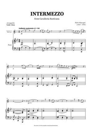 Intermezzo from Cavalleria Rusticana - Soprano Sax and Piano