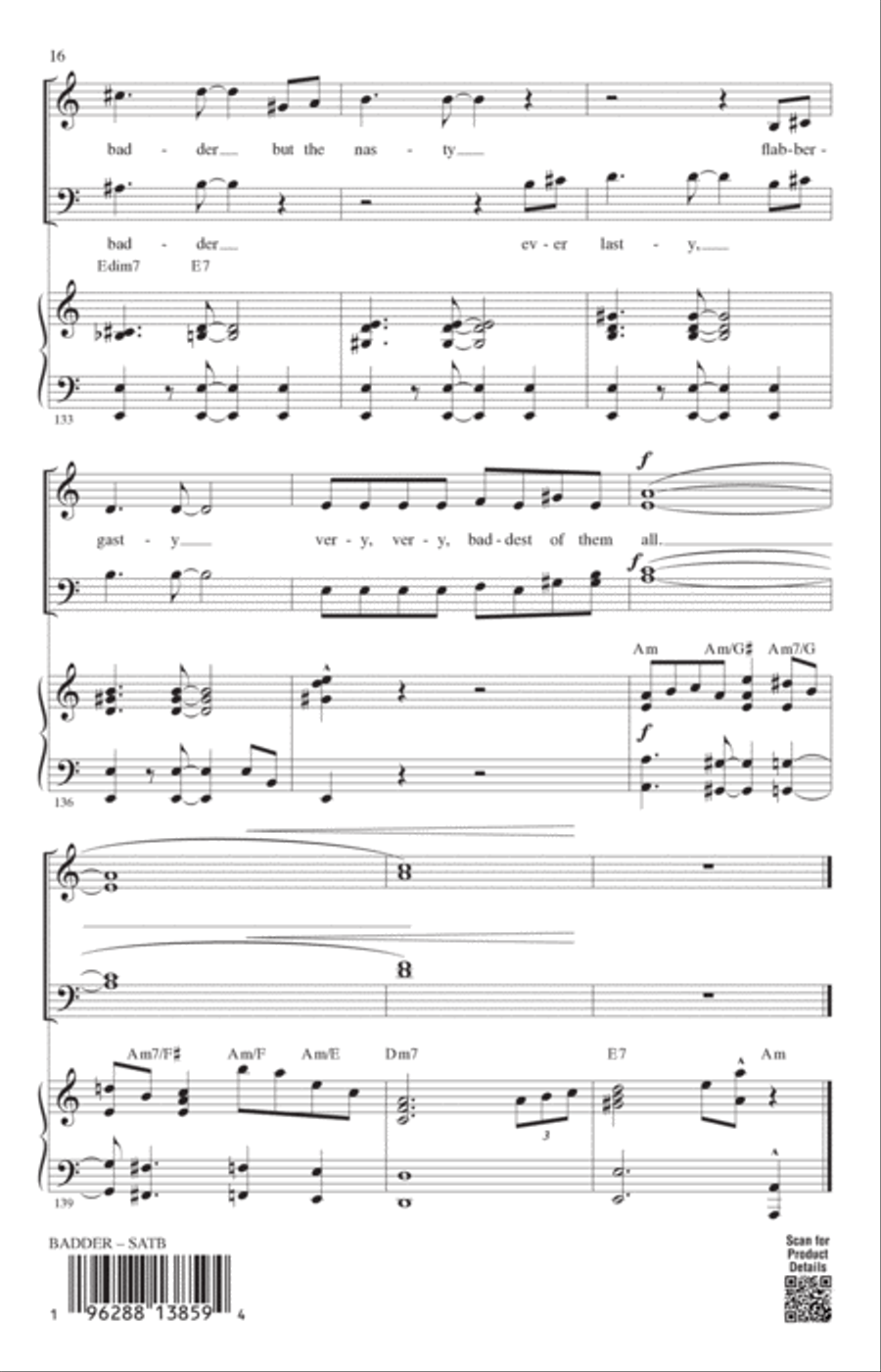 Badder (from Disenchanted) (arr. Mac Huff) 4-Part scores gallery preview page 15
