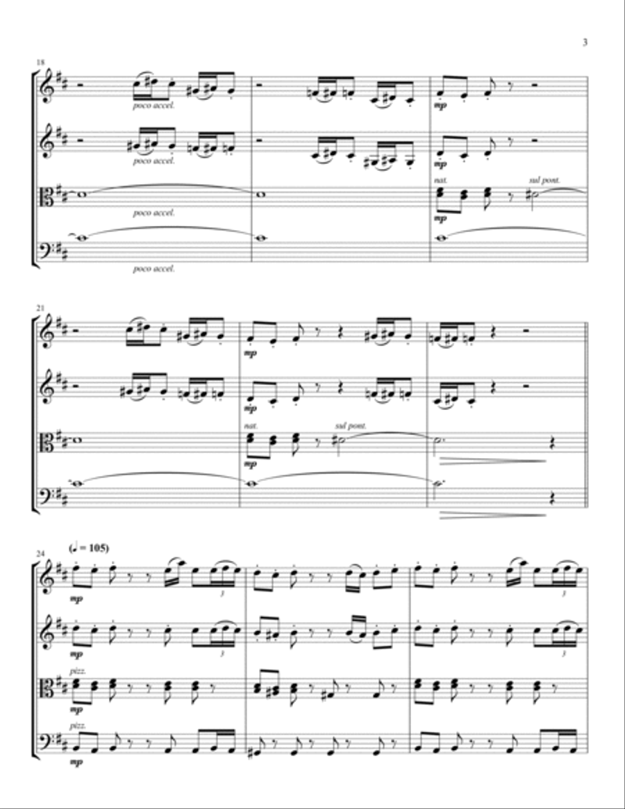 Bungle (arr. John O'Hara) - Conductor Score (Full Score) String Quartet scores gallery preview page 3