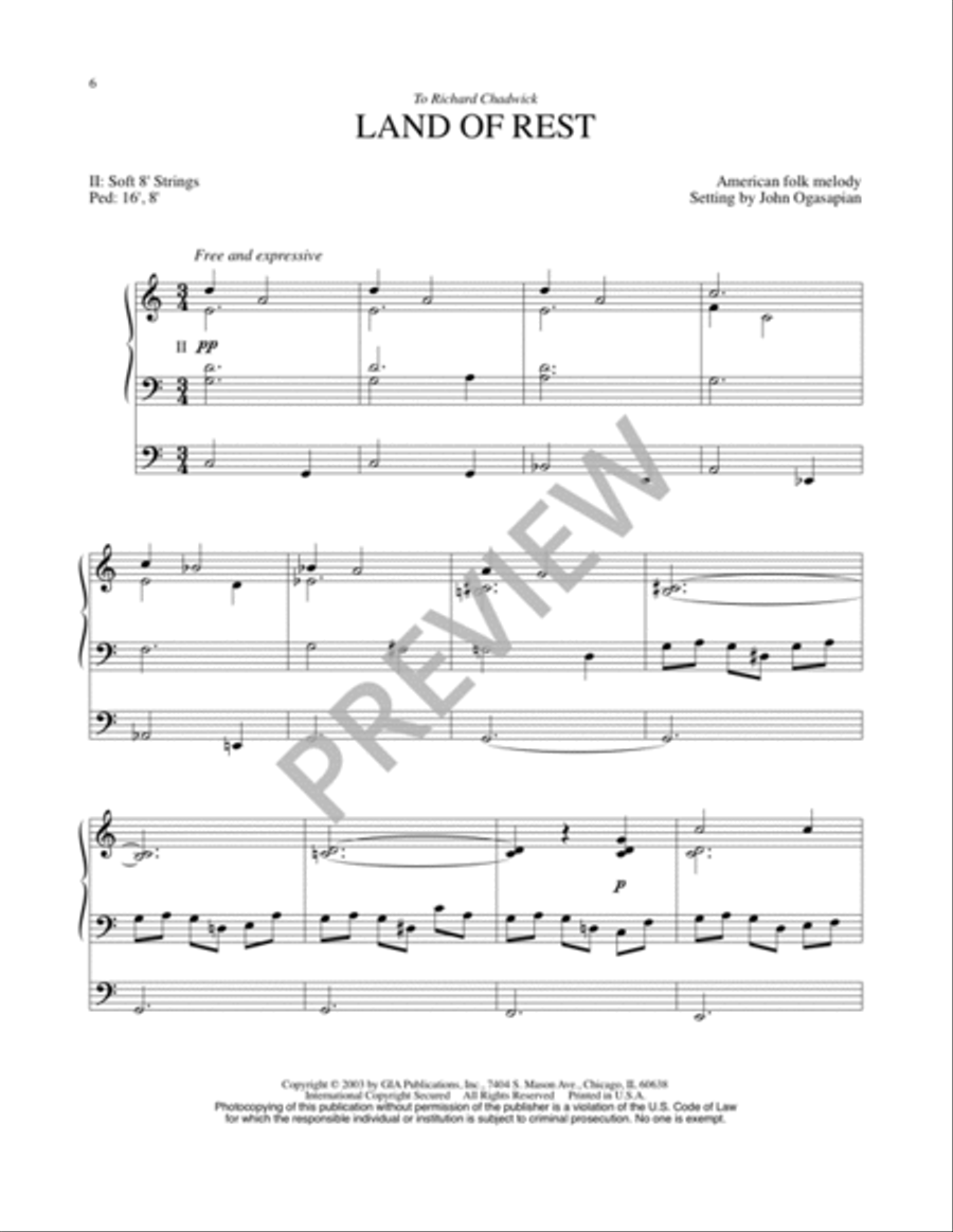 Five Preludes on Early American Tunes Organ scores gallery preview page 8