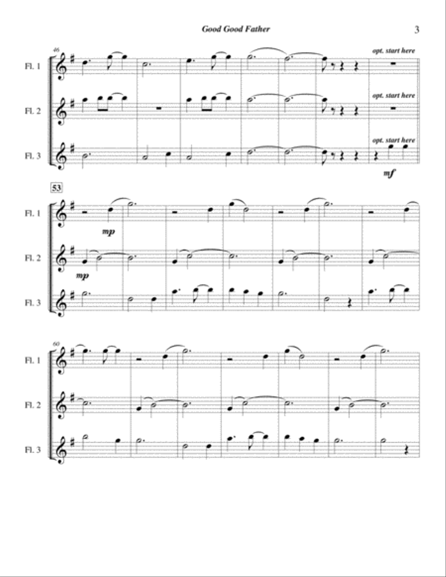 Good Good Father Flute Solo scores gallery preview page 4