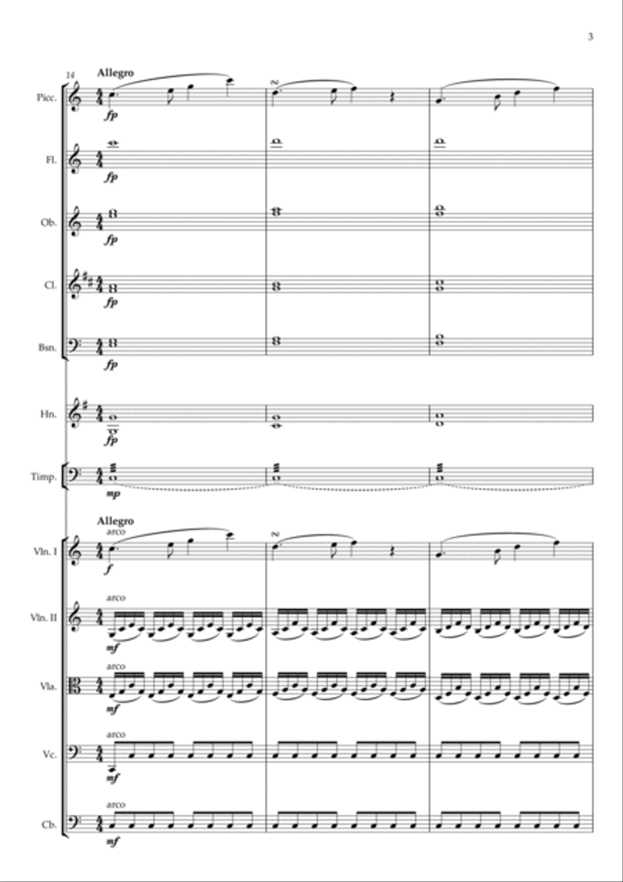 Ballet 'The Magic Drum' (Scene 6) Full Orchestra scores gallery preview page 3