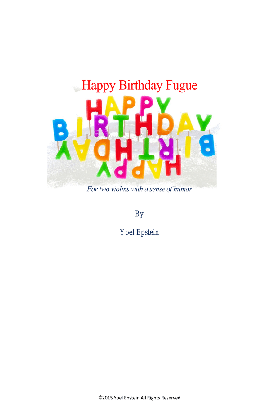 Happy Birthday Fugue for Two Violinists with a Sense of Humor String Duet scores gallery preview page 1