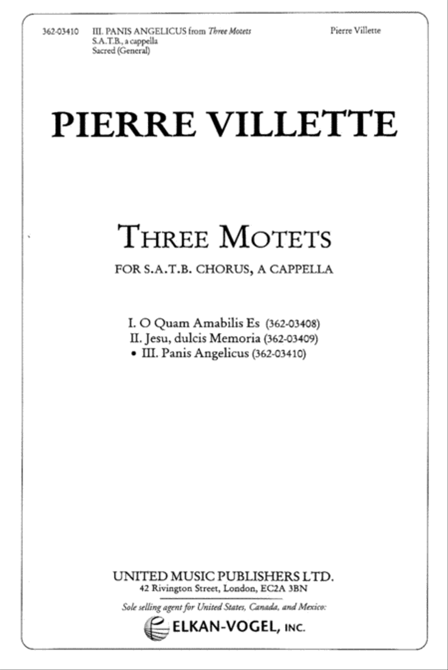 III. Panis Angelicus (From Three Motets)