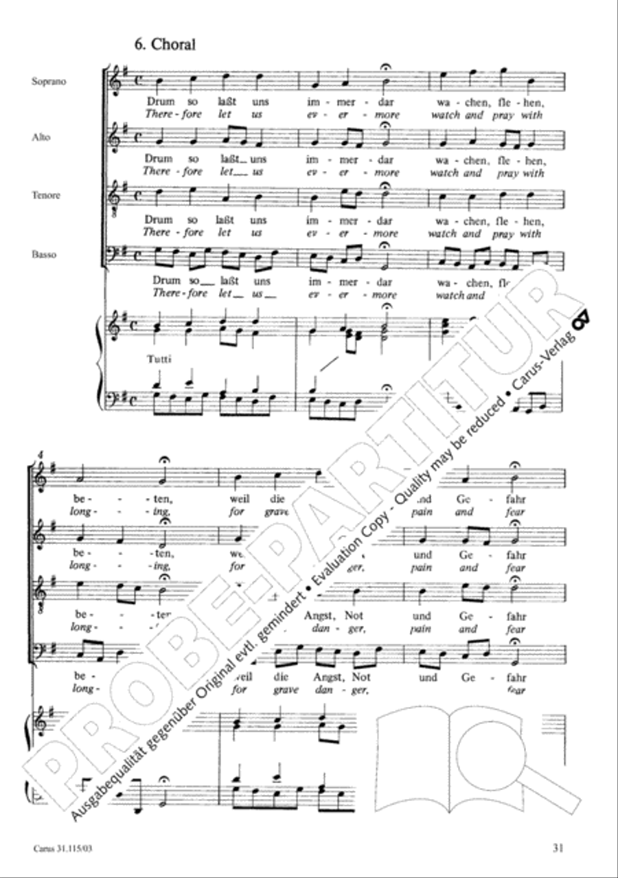 O my spirit, be prepared (Mache dich, mein Geist, bereit) 4-Part scores gallery preview page 32
