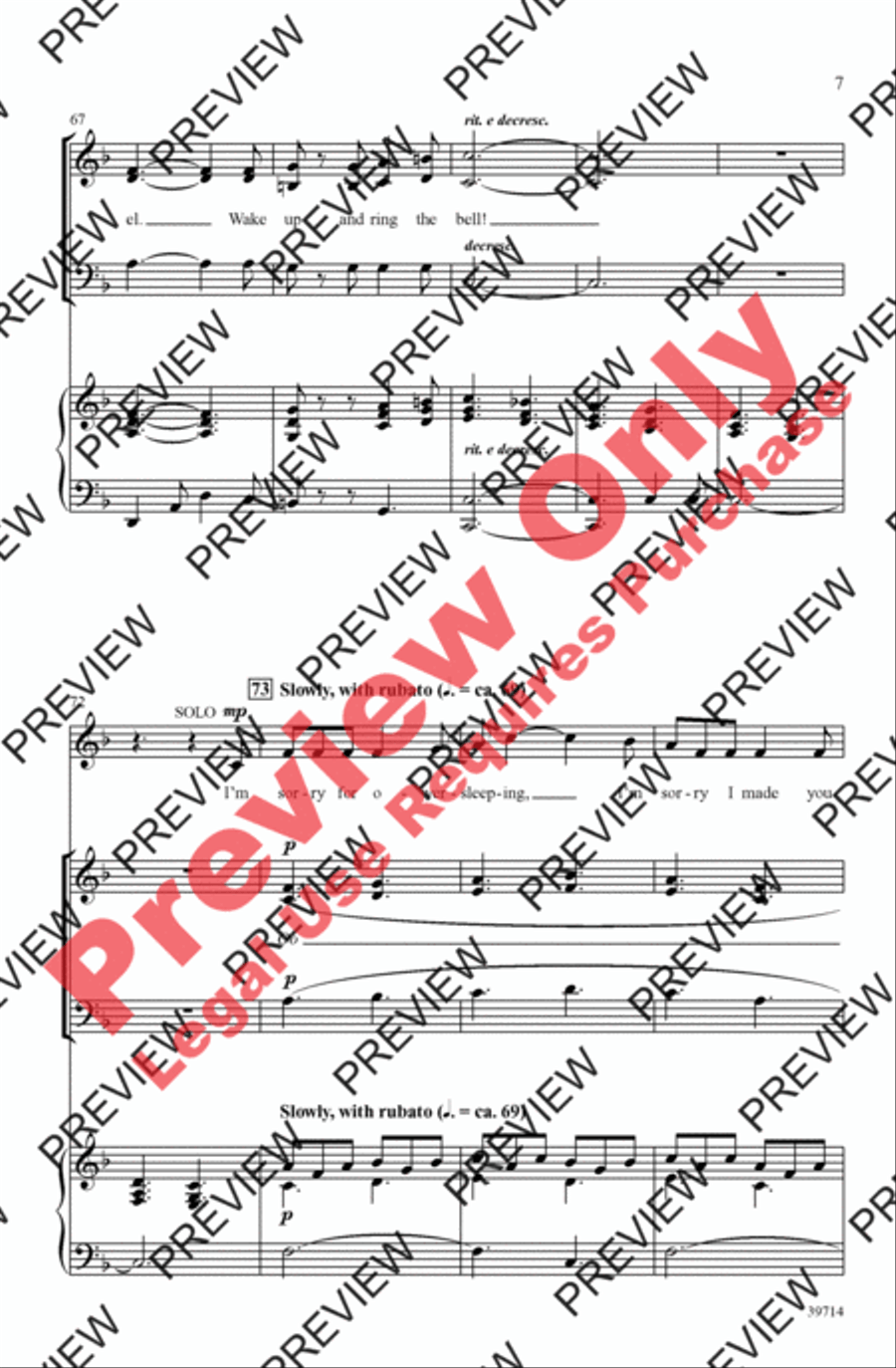 Jonathan's Bell Carol 3-Part scores gallery preview page 7