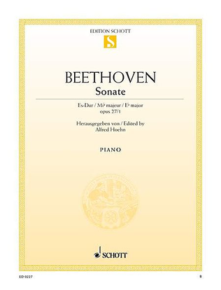Book cover for Sonata in E-flat Major, Op. 27, No. 1 "Fantasy"