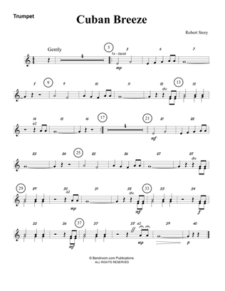 CUBAN BREEZE (beginner band - super easy - score, parts, and license to photocopy)