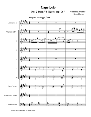 Capriccio No. 2, Op. 76 (Clarinet Nonet + Contrabassoon)