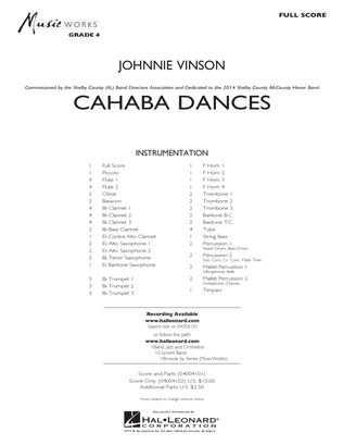 Cahaba Dances - Conductor Score (Full Score)
