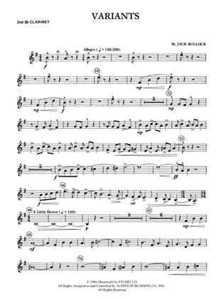 Variants: 2nd B-flat Clarinet