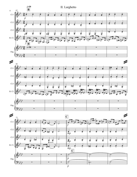 Vivaldi - Trio Sonata in C Major, RV 82 (for Clarinet Quartet and Optional Organ) image number null