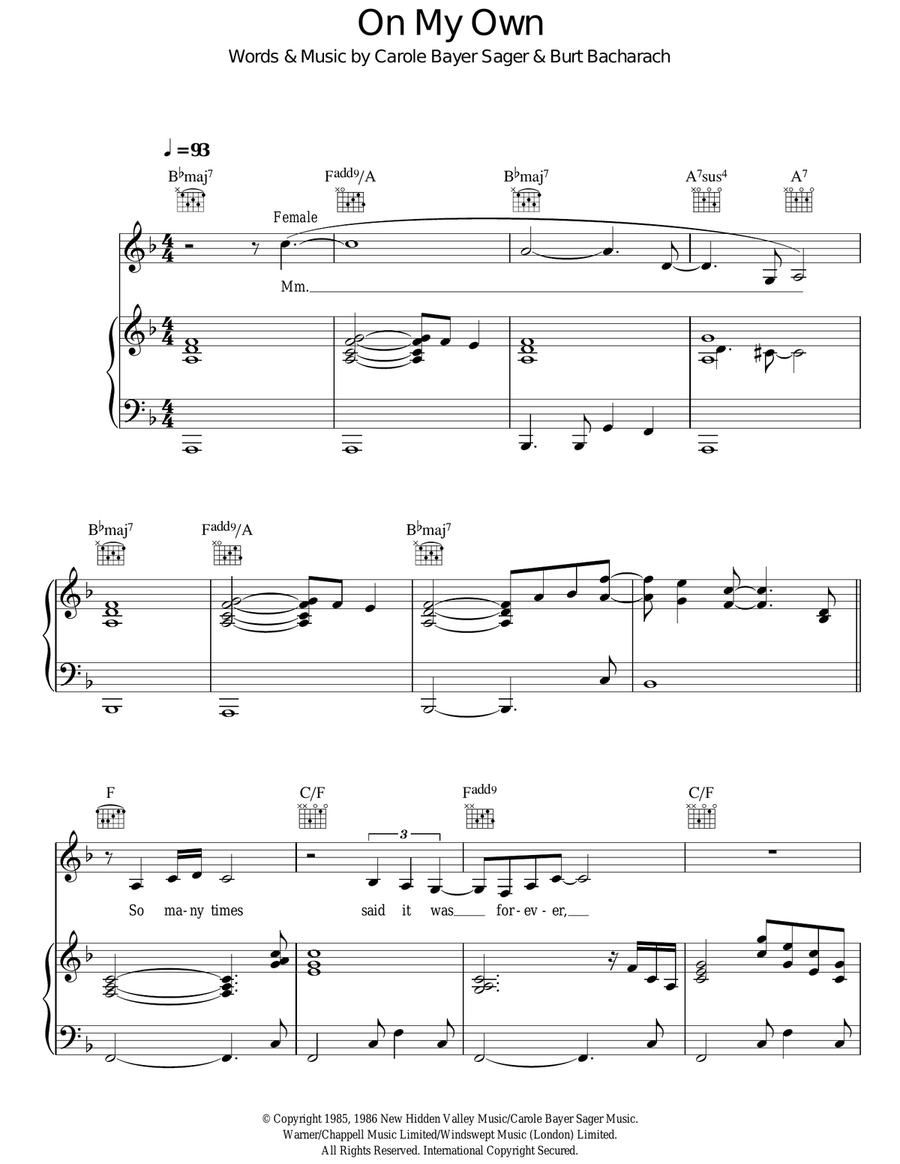 On My Own Acoustic Guitar scores gallery preview page 1