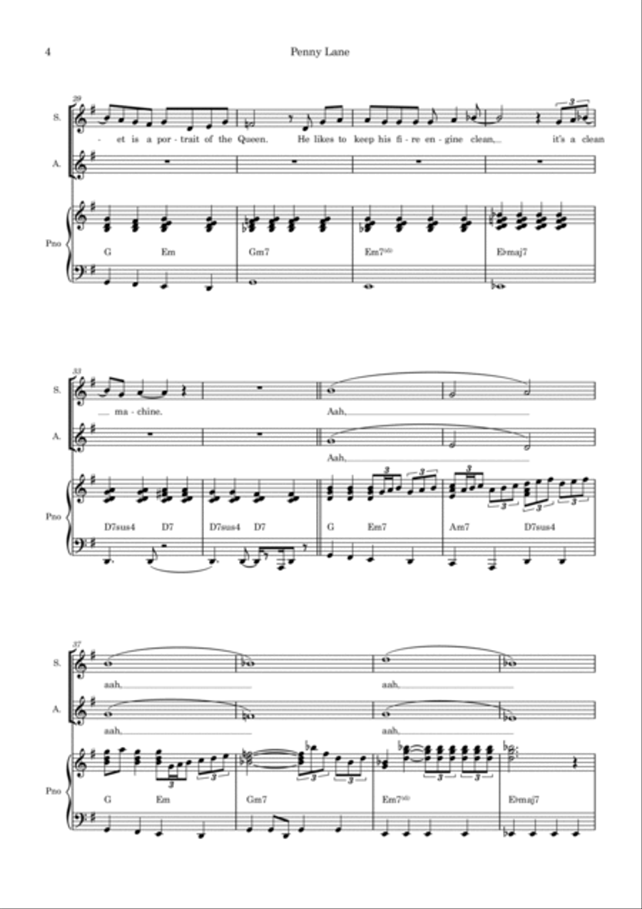 Penny Lane 2-Part scores gallery preview page 4
