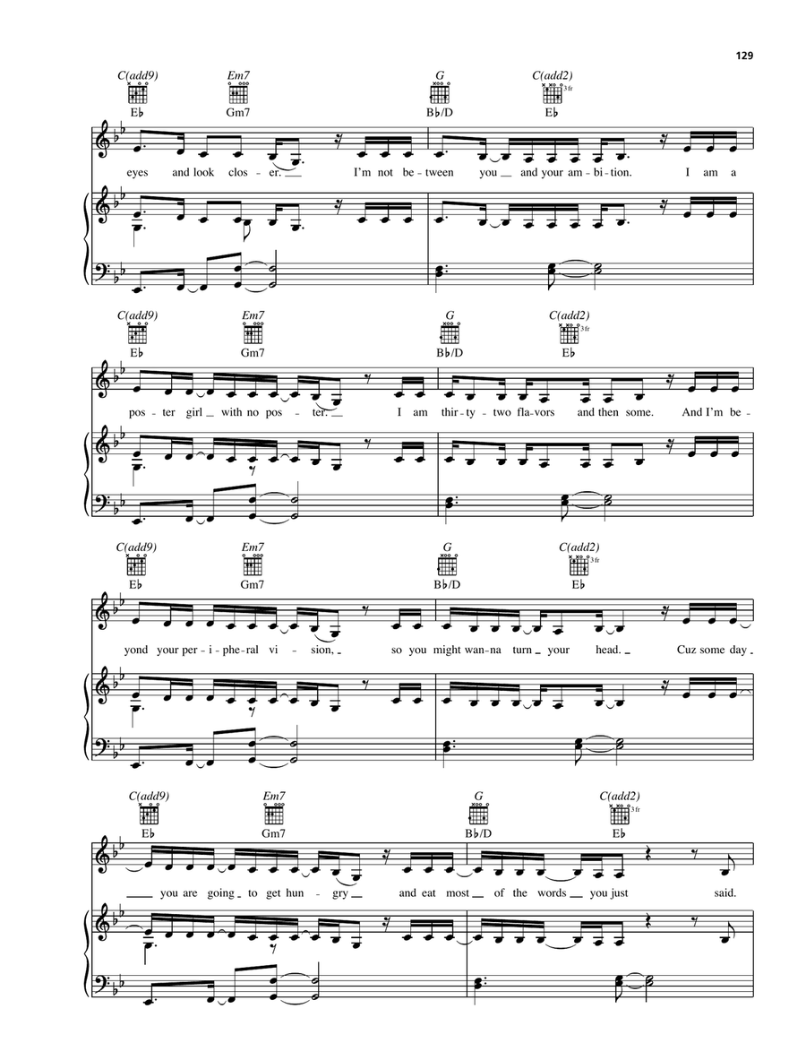 32 Flavors Piano, Vocal, Guitar scores gallery preview page 2