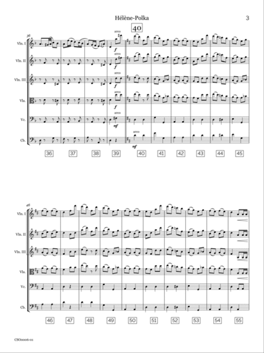 Hélène Polka Hélène Polka String Orchestra scores gallery preview page 6