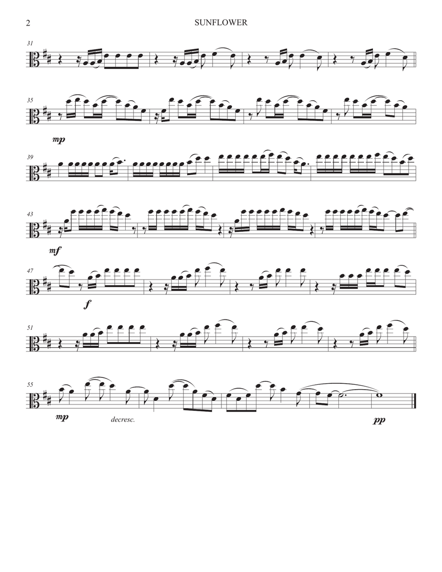 Sunflower Viola scores gallery preview page 2