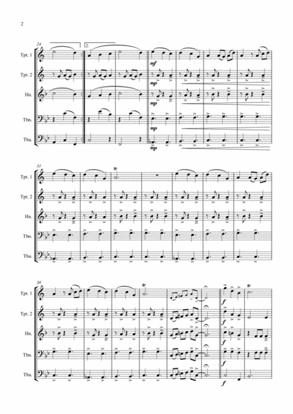 Valse daccord - romantic valse - Brass Quintet image number null