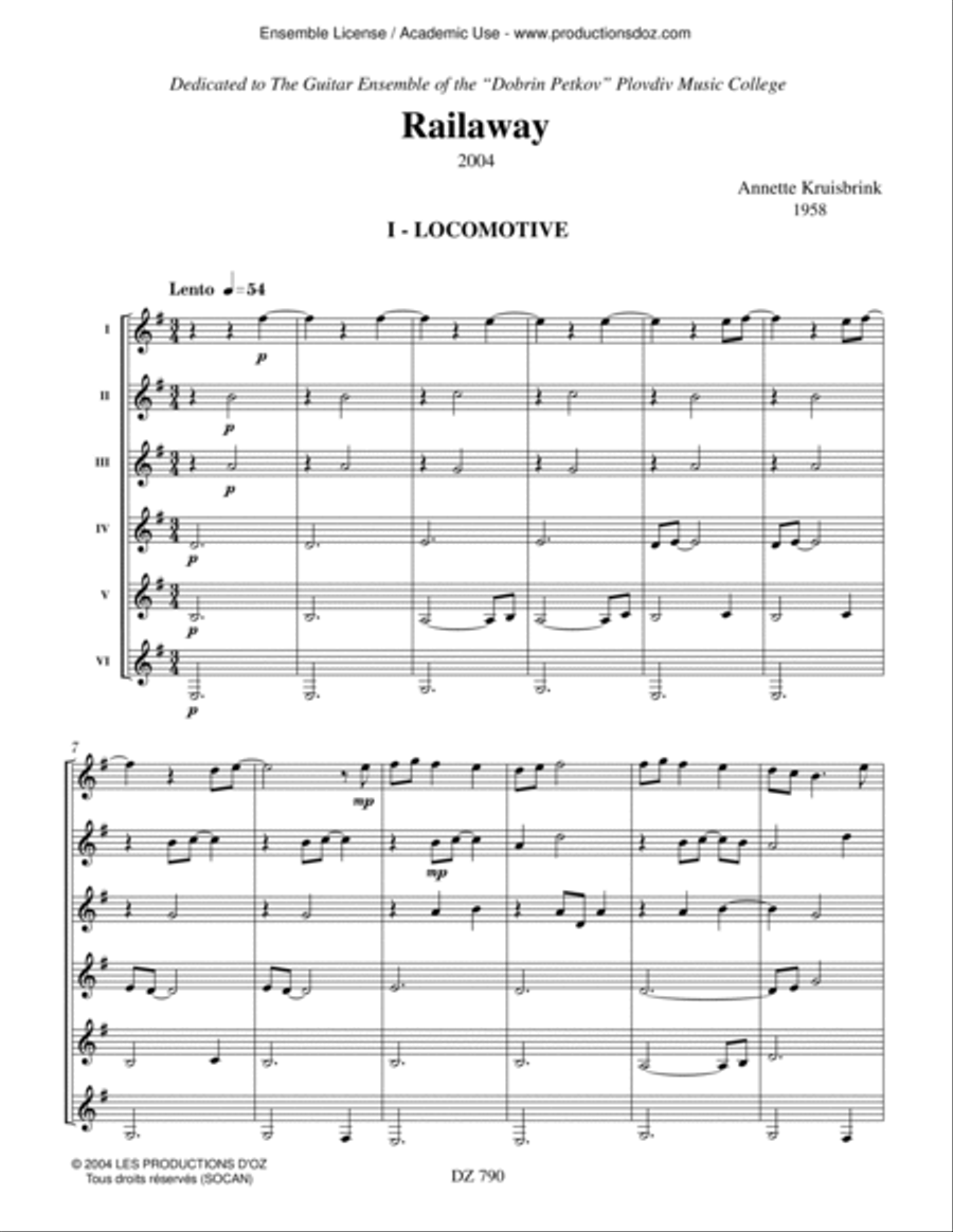 Railaway Guitar Ensemble scores gallery preview page 3