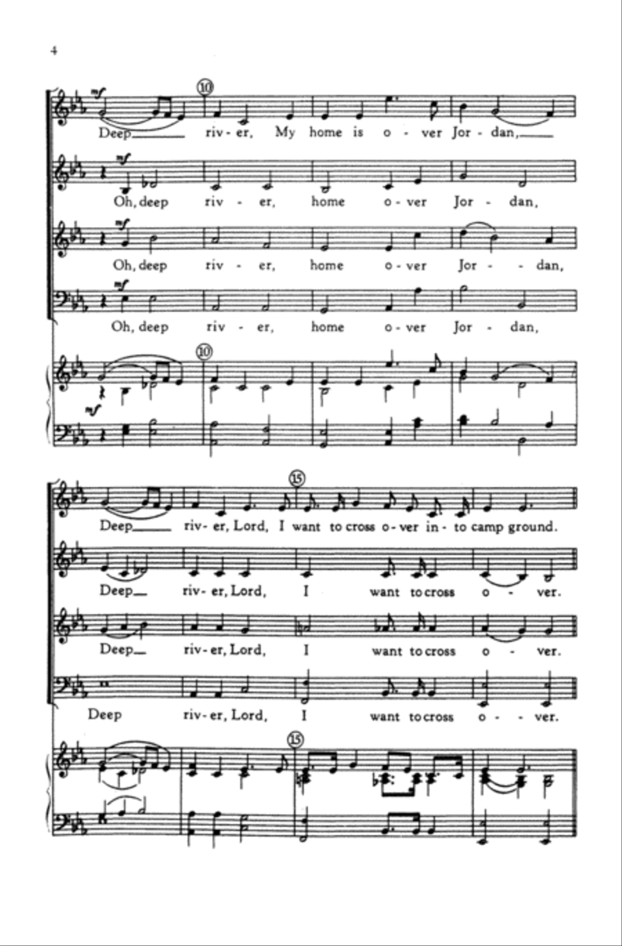 Deep River 4-Part scores gallery preview page 9