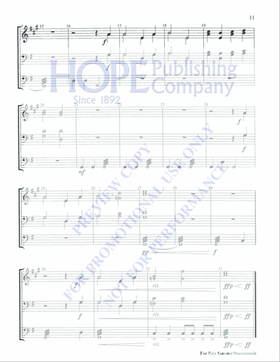 Two Easy Seasonal Processionals 5-Octaves scores gallery preview page 9