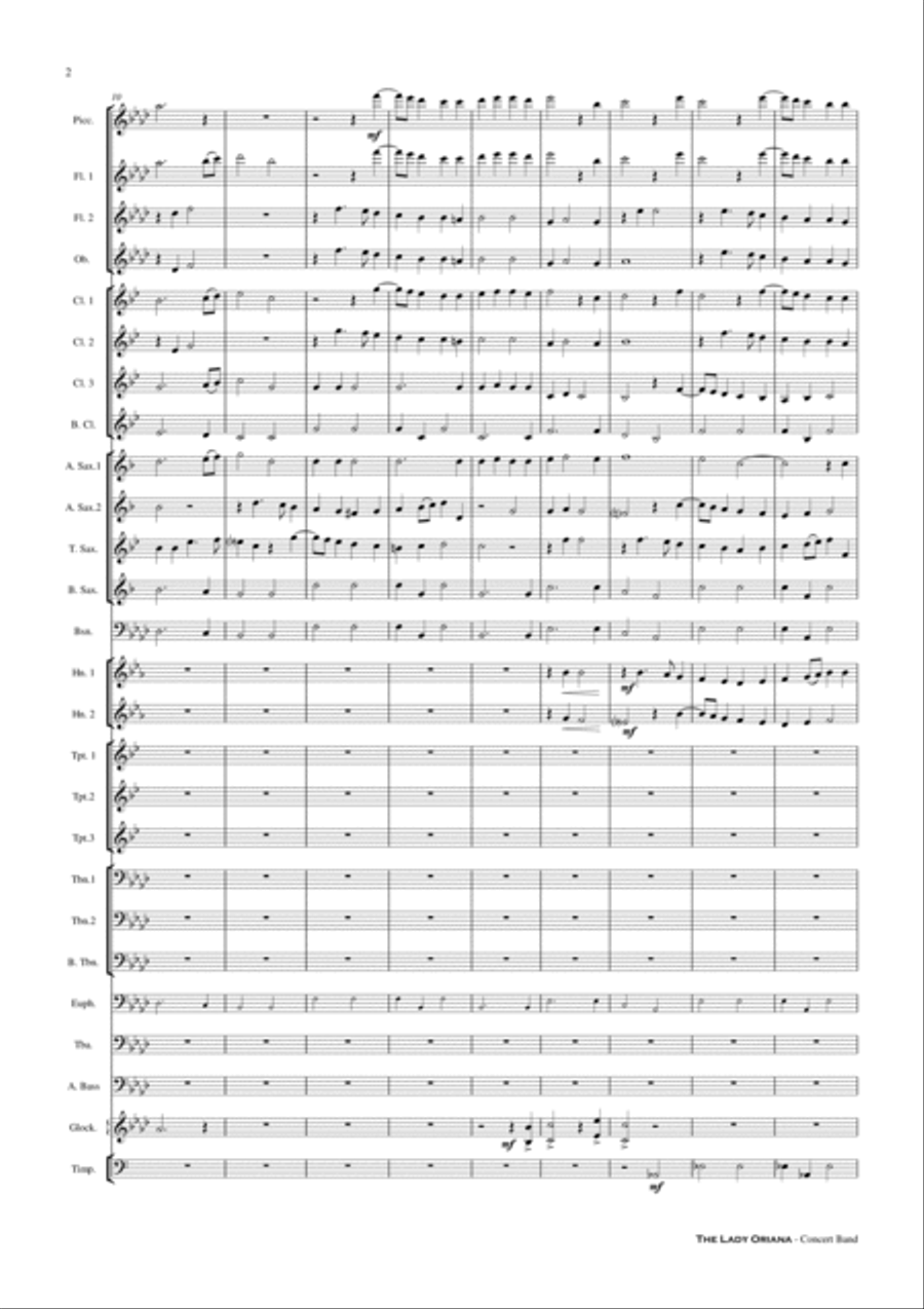 The Lady Oriana - Concert Band Concert Band scores gallery preview page 3
