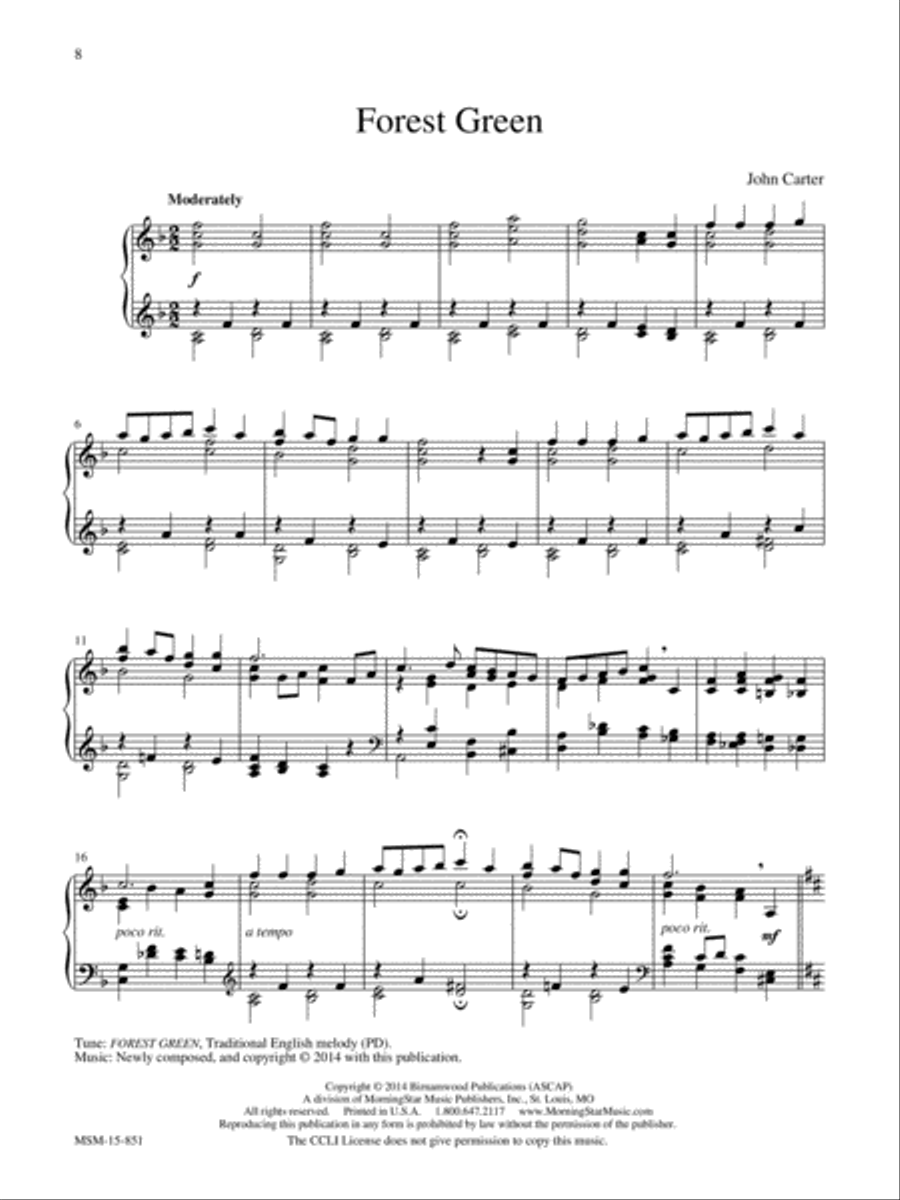 From the British Isles: Nine Traditional Melodies for Solo Piano image number null