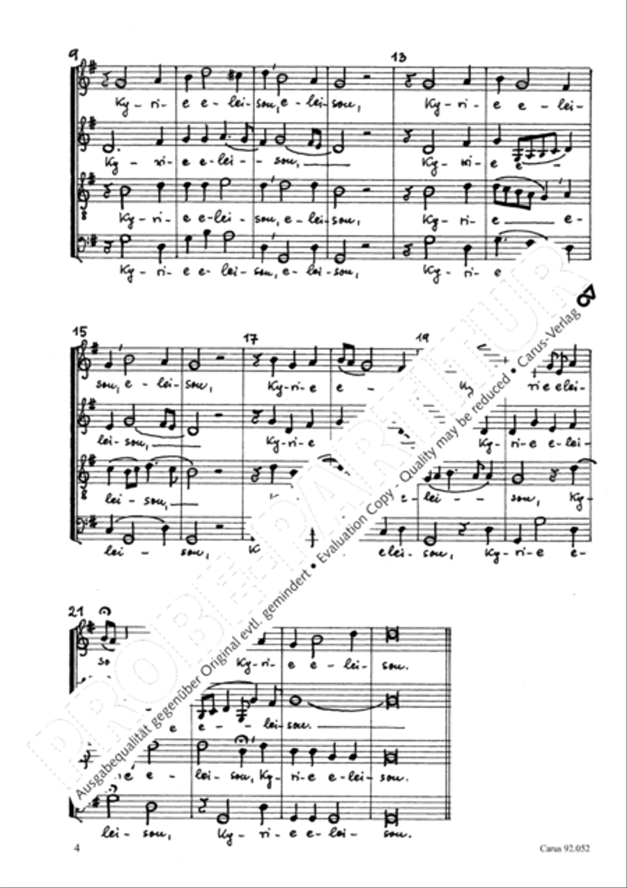 Missa canonica 4-Part scores gallery preview page 5