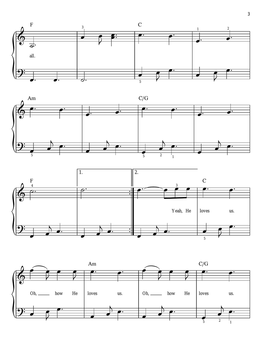 How He Loves Voice scores gallery preview page 3