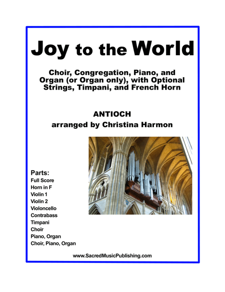 Joy to the World - Choir, Congregation, Piano, and Organ with Optional Strings image number null