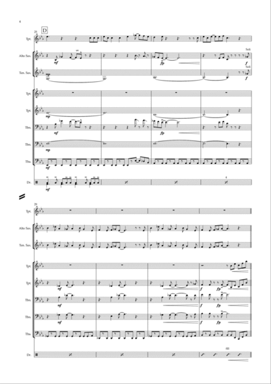 Into The Unknown Jazz Ensemble scores gallery preview page 4